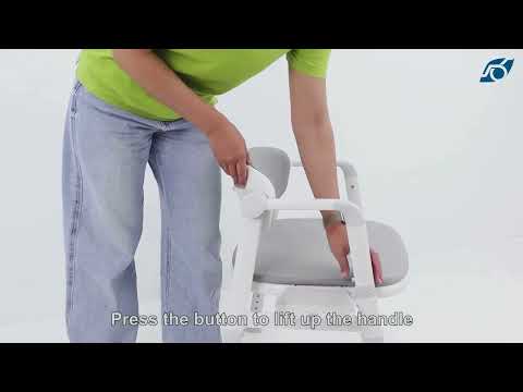 Kombineret Toilet- & Badestol med PU-sæde