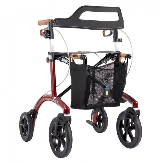 Saljol Aluminium - rollator - Letvægtsrollator i høj kvalitet med fantastiske detaljer (6,4 kg) - Seniorpleje - Udendørs rollator - Saljol - SAJ - 4058789015186 - Sort Large (62 cm) - 