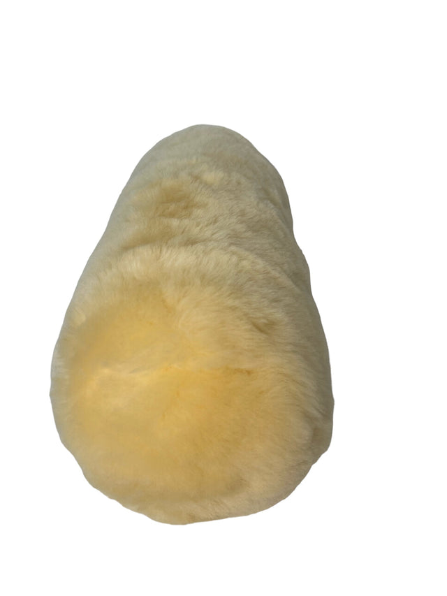 Super blød nakke & lændepude i ægte naturfarvet lammeskind (14 x 40 cm) - Seniorpleje - støttepude - Orgaterm - OGT-201019 - - -