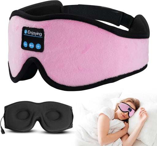 "SWEET DREAM" Sovemaske med indbygget Bluetooth - Spil musik mens du sover. Trådløs & justerbar. Sort - Seniorpleje - sovemaske - Seniorpleje - SPL-Light02 -  - Pink - 