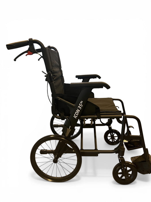 “TRAVEL - LIGHT” ICON35 letvægts rejse - kørestol (8,2 kg). Foldbar & fylder minimalt. - Seniorpleje - Kørestole - Rehasense - RHS-RWB35D4IB0 -  - 45 cm - 