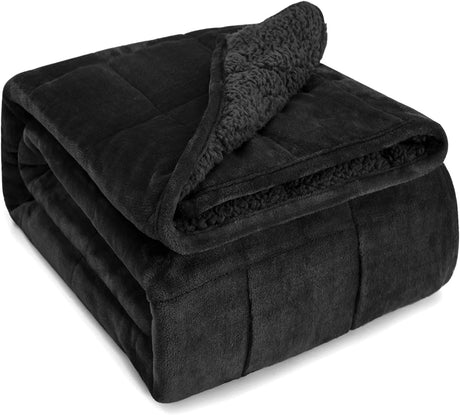 Tyngdetæppe - Blød og vamset. 7 kg. (135 x200) Få en rolig nattesøvn! - Seniorpleje - Tyngdedyne - Seniorpleje - SPL-WOLT01 -  - Sort - 
