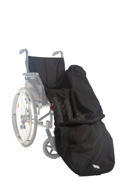 Varm og lukket kørepose i softshell med blød inderside. Vind & vandtæt. BELIEFF - Seniorpleje - kørestolsposer - Belieff - BELI-DECKENDICHT(S)-1 - SMALL - -