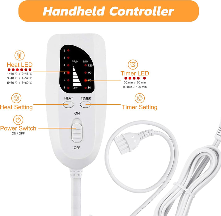 Varmepude til nakke, ryg, skuldre & ømme muskler – Justerbar varme & automatisk sluk - Seniorpleje - varmepude - Seniorpleje - SPL - VIBO01 - 