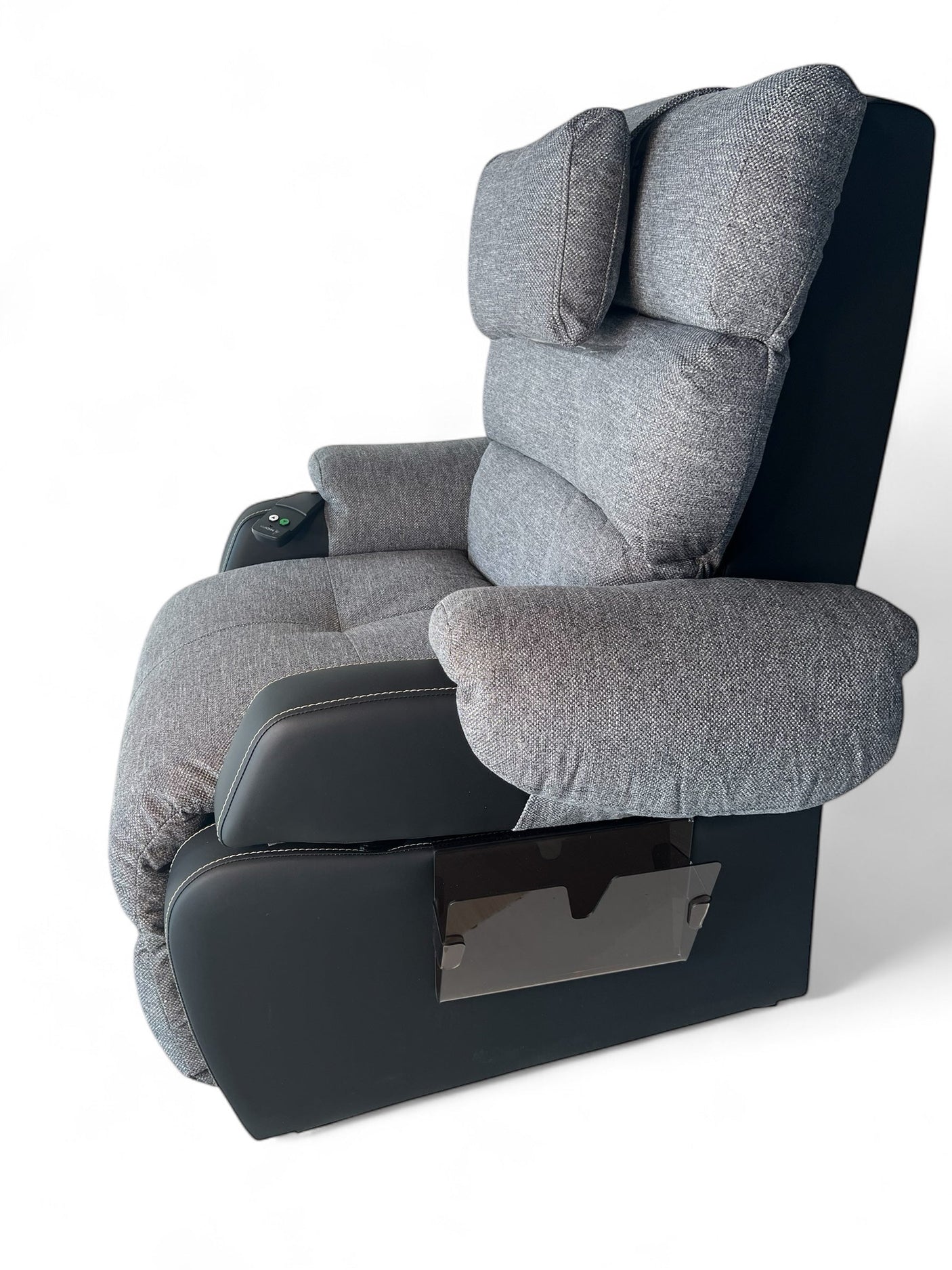 "XXL COCOON" Læne/hvilestol. Sædebredde 65 cm. Beriatrisk. Hæve/sænke funktion - Seniorpleje - seniorstol - INNOV’SA - INNO - XXLTAUPE/LysbrunPU - 4 - Brun tekstil - sort kant/ramme (PU) - 