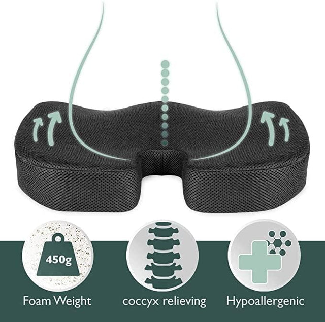 “AIR-FLOW” Siddepude til bil & kontorstol. Ergonomisk udskæring til optimal siddekomfort - Seniorpleje - Trykaflastende puder - Seniorpleje - BEAUAMZ-01 - - -