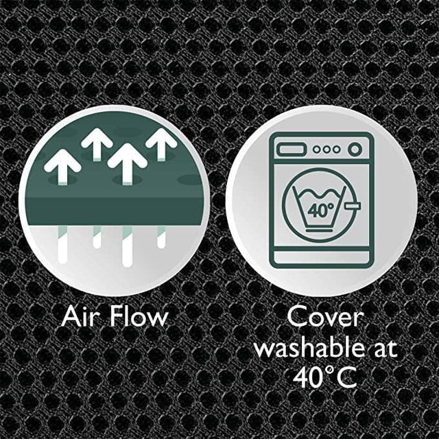 “AIR-FLOW” Siddepude til bil & kontorstol. Ergonomisk udskæring til optimal siddekomfort - Seniorpleje - Trykaflastende puder - Seniorpleje - BEAUAMZ-01 - - -