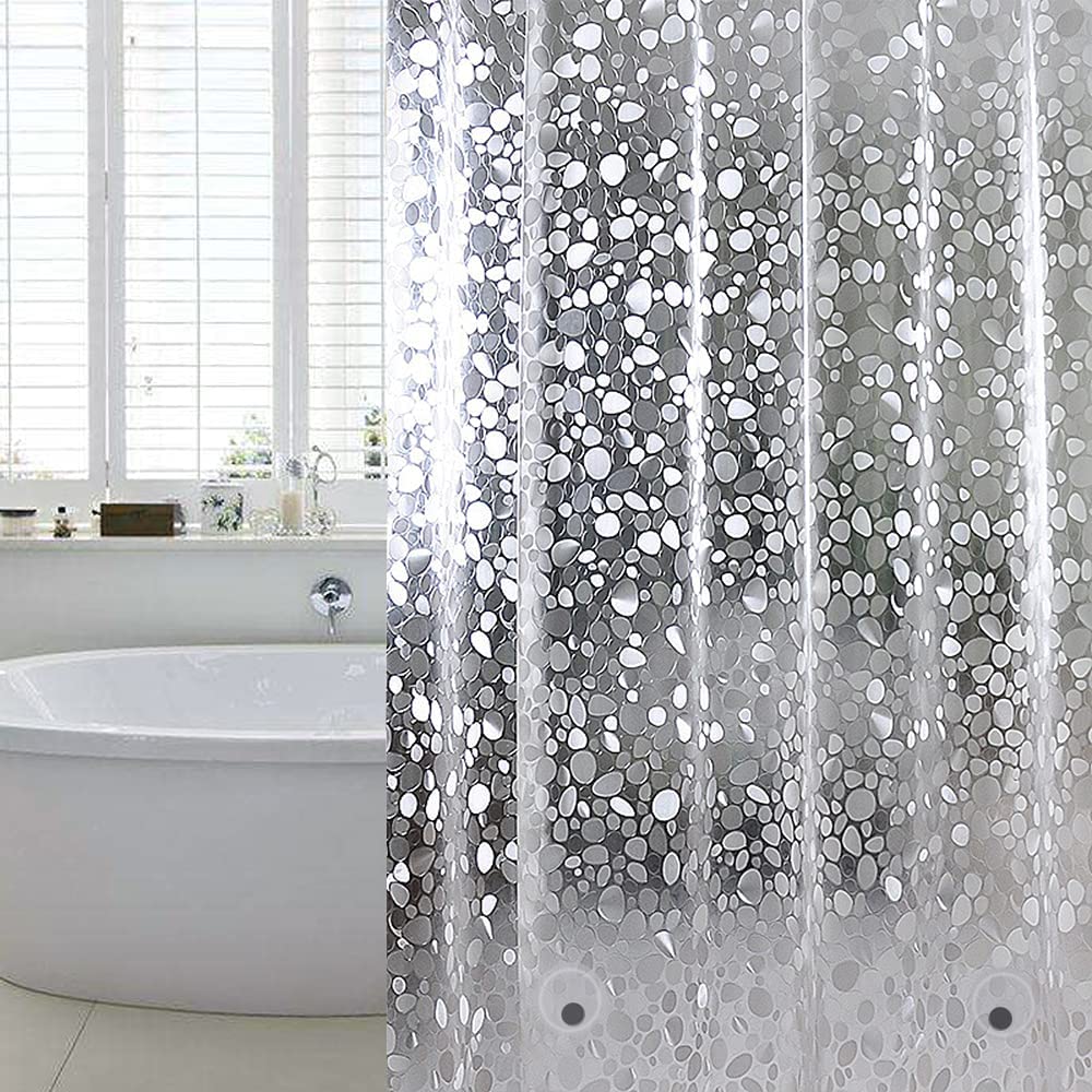 Antibakterielt badeforhæng med smukt ZEN-mønster - 183 x 200 cm. Neutral farve - Seniorpleje - Badeforhæng - Seniorpleje - SPL-WELT02 - - -