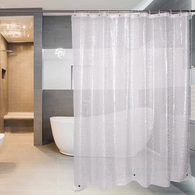 Antibakterielt badeforhæng med smukt ZEN-mønster - 183 x 200 cm. Neutral farve - Seniorpleje - Badeforhæng - Seniorpleje - SPL-WELT02 - - -
