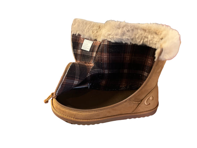 BILLY Cozy Boots: Bred vinterstøvle med lynlås - Ideel til brede fødder og skinner - Seniorpleje - lynlåssko - BILLY - BW22304-250-CAMEL37 - CAMEL -37 -