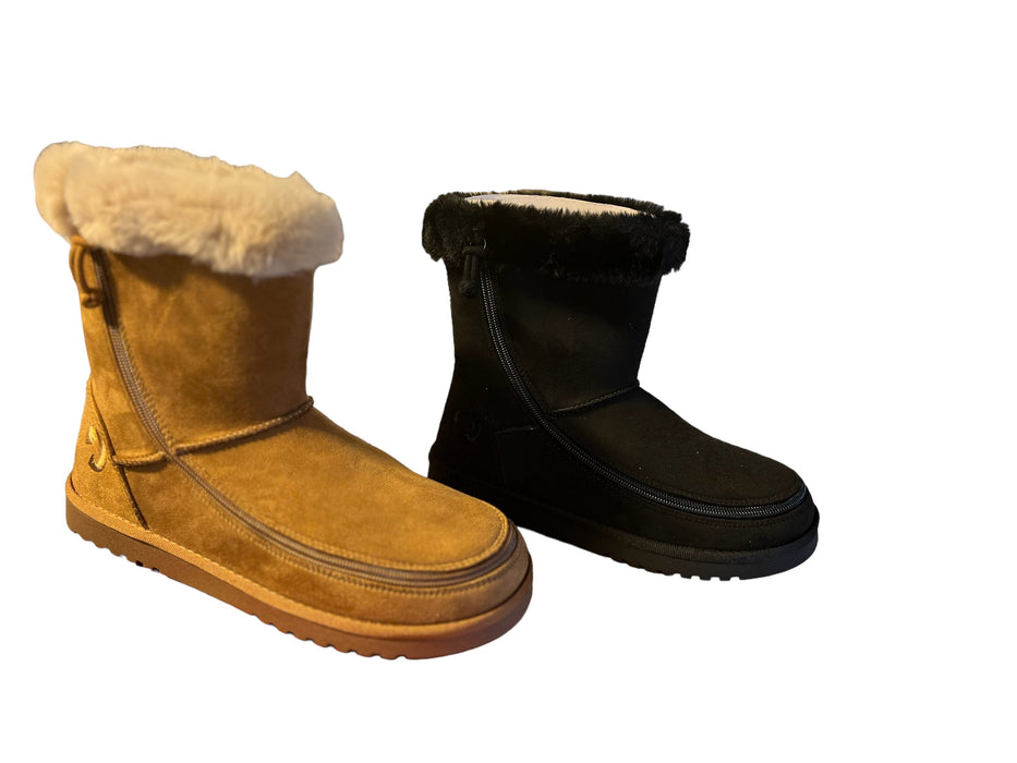 BILLY Cozy Boots: Bred vinterstøvle med lynlås - Ideel til brede fødder og skinner - Seniorpleje - lynlåssko - BILLY - BW22304-250-SORT37 - SORT -37 -