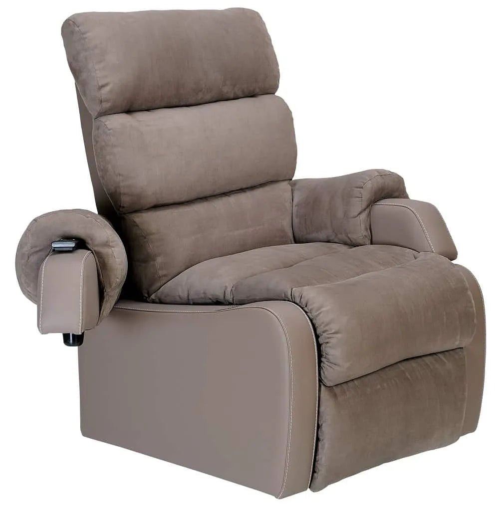 ”COCOON” Dual Motor, hvile og løftestol - Luksus og komfort i Ét. Perfekt seniorstol! - Seniorpleje - Lænestole, liggestole og sovestole - INNOV'SA - INNO-COCOONRecliner,2Motors -3 - Lys Brun (kunstlæder) -Sædebredde 44 cm -