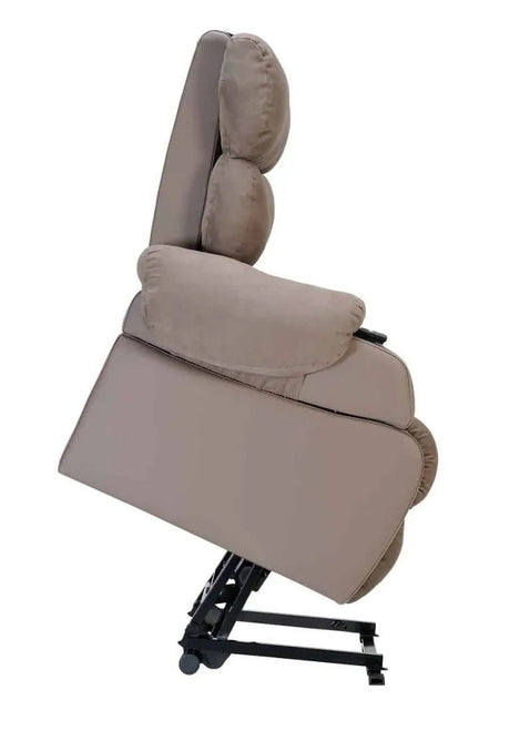 ”COCOON” Dual Motor, hvile og løftestol - Luksus og komfort i Ét. Perfekt seniorstol! - Seniorpleje - Lænestole, liggestole og sovestole - INNOV'SA - INNO-COCOONRecliner,2Motors -3 - Lys Brun (kunstlæder) -Sædebredde 44 cm -