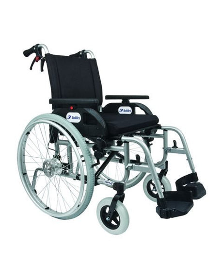“DOLPHIN” -Letvægts kørestol. Luksus model. 4 slags sædebredder. 2 typer - Seniorpleje - Kørestole - Mobilex - MBX-271440 - 40 cm med ekstra håndbremse til hjælper - -
