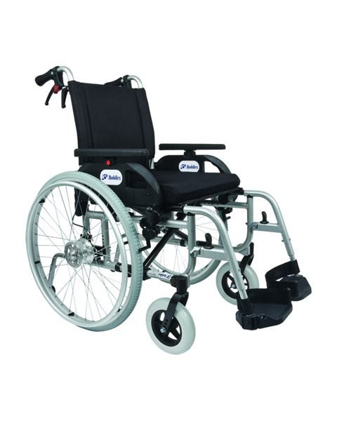 “DOLPHIN” -Letvægts kørestol. Luksus model. 4 slags sædebredder. 2 typer - Seniorpleje - Kørestole - Mobilex - MBX-271440 - 40 cm med ekstra håndbremse til hjælper - -