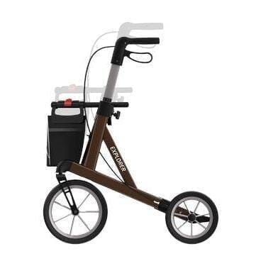 “EXPLORER” udendørsrollator - super til terræn, støddæmpende. OFFROAD - Seniorpleje - Udendørs rollatorer - Rehasense - RHS-ERBOM550 - Medium -Brun -