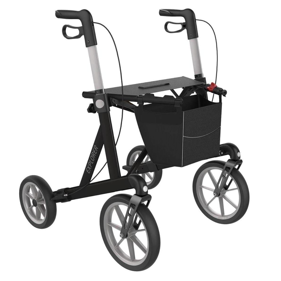 “EXPLORER” udendørsrollator - super til terræn, støddæmpende. OFFROAD - Seniorpleje - Udendørs rollatorer - Rehasense - RHS-ERBOM550 - Medium -Brun -