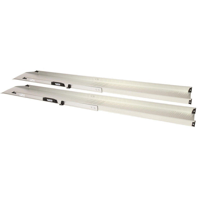 Foldbar teleskoprampe. Letvægts model, flot og skridsikker. 4 størrelser. - Seniorpleje - Teleskopramper - Mobilex - MBX-TM-055 - 26 cm -55 cm -