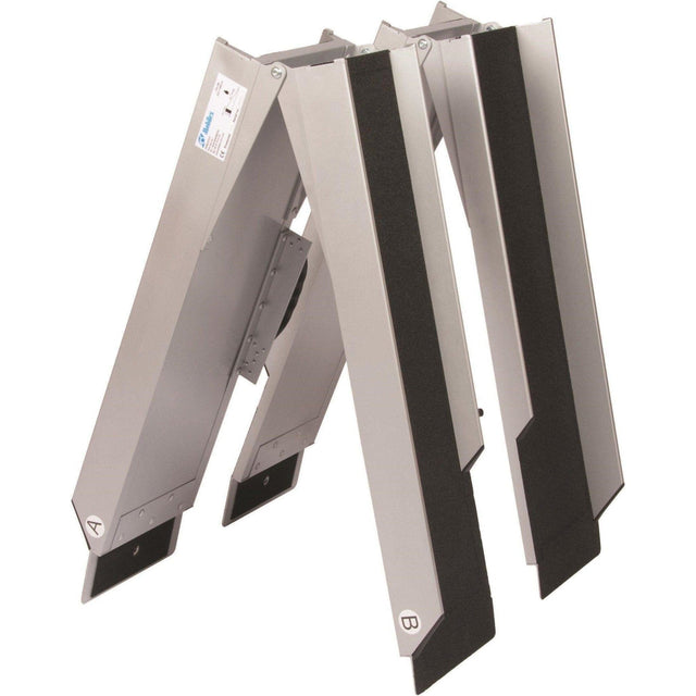 Foldbare & transportable køreskinner i aluminium (180 cm). - Smart design. - Seniorpleje - Foldbare køreskinner - Mobilex - MBX-CH-180 - - -