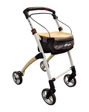 “JAGUAR” Indendørs rollator - Smart og let at håndtere. Se vores 3 varianter - Seniorpleje - Indendørs rollatorer - Mobilex - MBX-312415 - Jaguar SUPREME (hvid/træ) - -