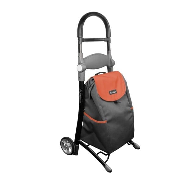 KOALA -Let Indkøbsvogn/ indkøbstaske - Håndtag med indbygget siddeplads. 2 farver - Seniorpleje - Indkøbsvogn - Shopper - Mobilex - MBX-319001(orange) - Orange - -
