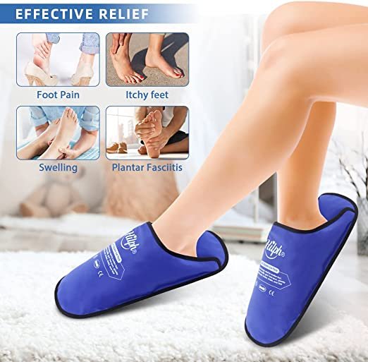 Køle/varme sko (gele) til lindring af smerter - Genanvendelig & smart. Onesize - Seniorpleje - Kølesko - Seniorpleje - SPL-hil03 - - -