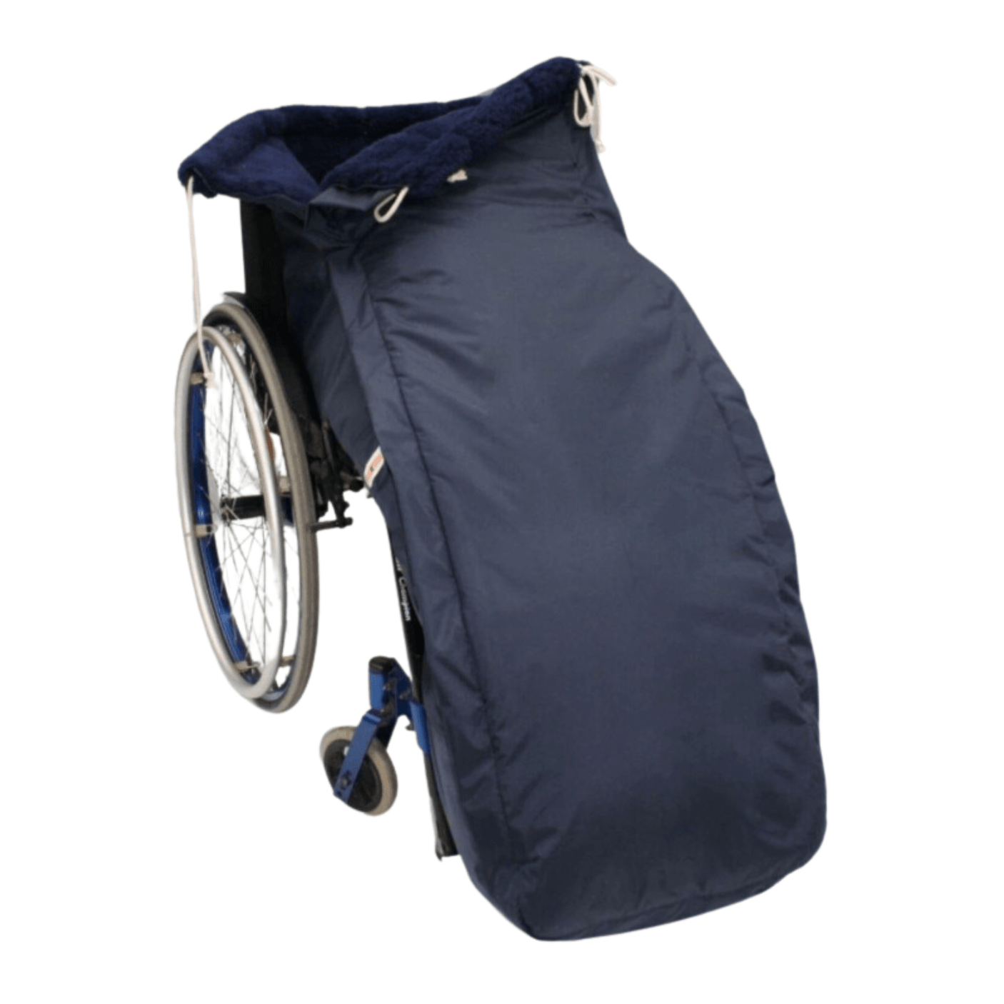 Kørestolspose i blød & varm termofleece Vandtæt & åndbar. 2 farver. Håndlavet - Seniorpleje - Termoposer - Orgaterm - OGT-2043S - Small, Size 3 -Sort -
