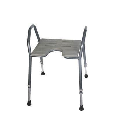 Luksus badebænk med armgreb, justerbar højde. 3 forskellige størrelser. - Seniorpleje - Badebænke - Mobilex - MBX-302070 - Hvid -42 cm -