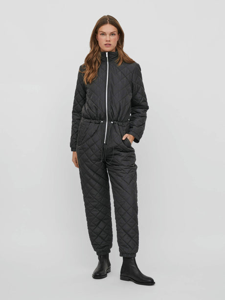 LUKSUS heldragt - Quiltet Flyverdragt med Fleece Indvendig. Sort. Få antal! - Seniorpleje - heldragt - Seniorpleje - SPL-Sha01 - 42 (lille) - -