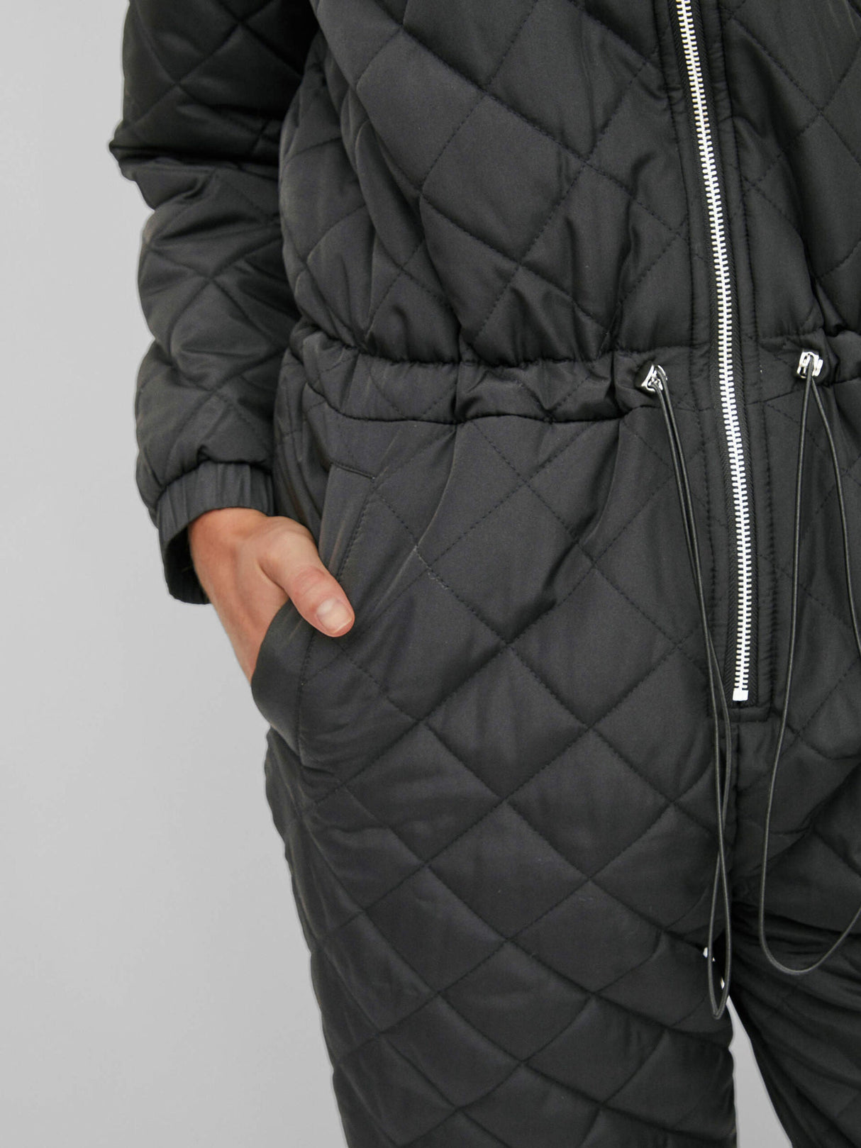 LUKSUS heldragt - Quiltet Flyverdragt med Fleece Indvendig. Sort. Få antal! - Seniorpleje - heldragt - Seniorpleje - SPL-Sha01 - 42 (lille) - -
