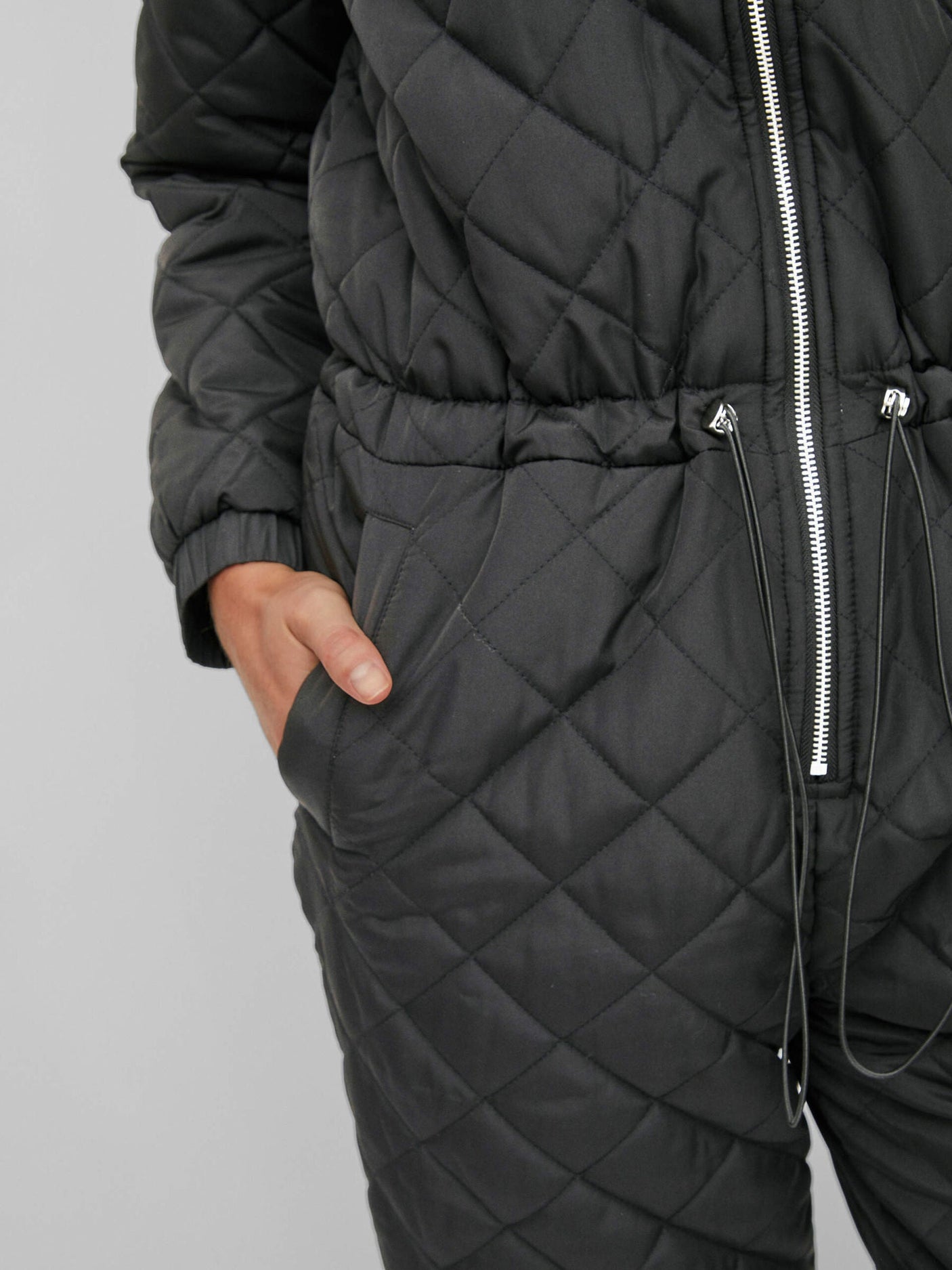LUKSUS heldragt - Quiltet Flyverdragt med Fleece Indvendig. Sort. Få antal! - Seniorpleje - heldragt - Seniorpleje - SPL-Sha01 - 42 (lille) - -