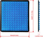 Multifunktionel luksus-siddepude med kølende gele & tyndt blødt memoryfoam (40x40x3 cm) - Seniorpleje - Gelepude - Seniorpleje - SPL-YRP01 - - -