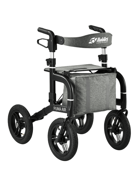 NYHED! Puma Air Rollator - Solid & smart off-road rollator med stabilitet og komfort. 9,8 kg - Seniorpleje - Udendørs rollatorer - Seniorpleje - MBX-312501 - - -