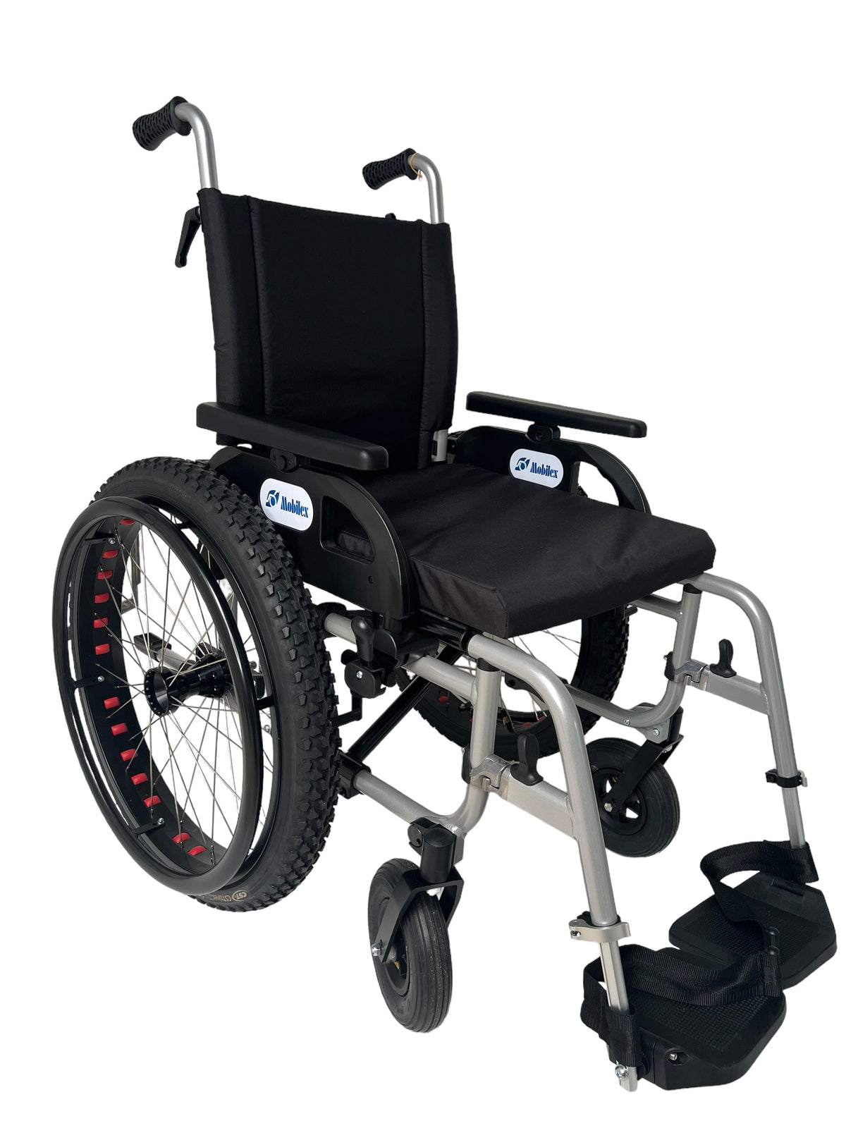 OFF-ROAD kørestol. Super lækker kørestol med terrængående dæk. 4 størrelser. - Seniorpleje - Kørestole - Mobilex - MBX-271340+D1391 - 40 cm - -