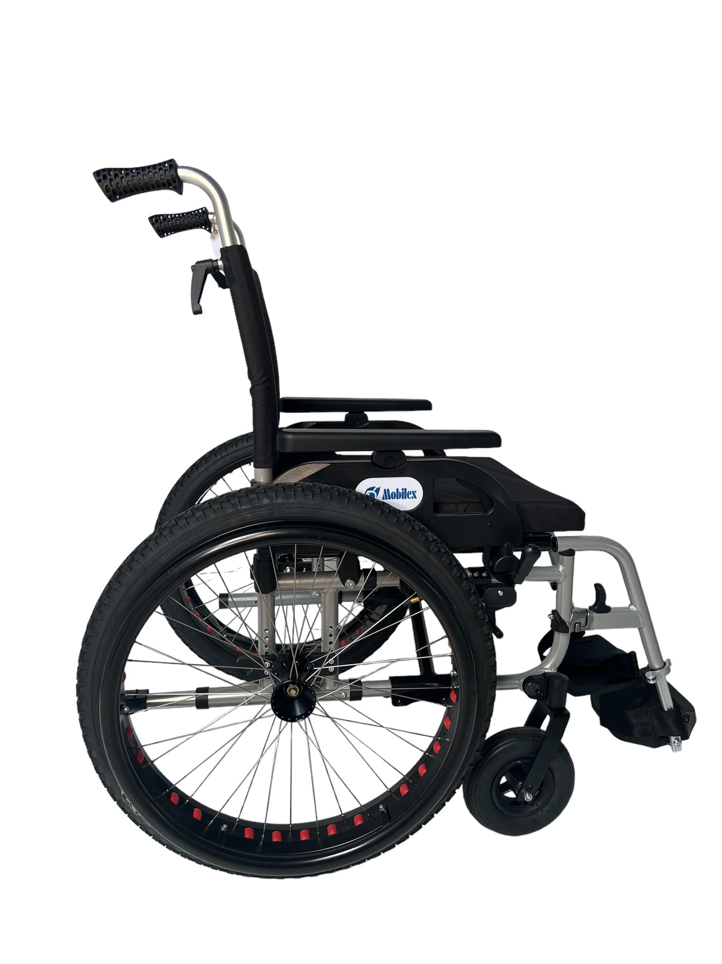 OFF-ROAD kørestol. Super lækker kørestol med terrængående dæk. 4 størrelser. - Seniorpleje - Kørestole - Mobilex - MBX-271340+D1391 - 40 cm - -