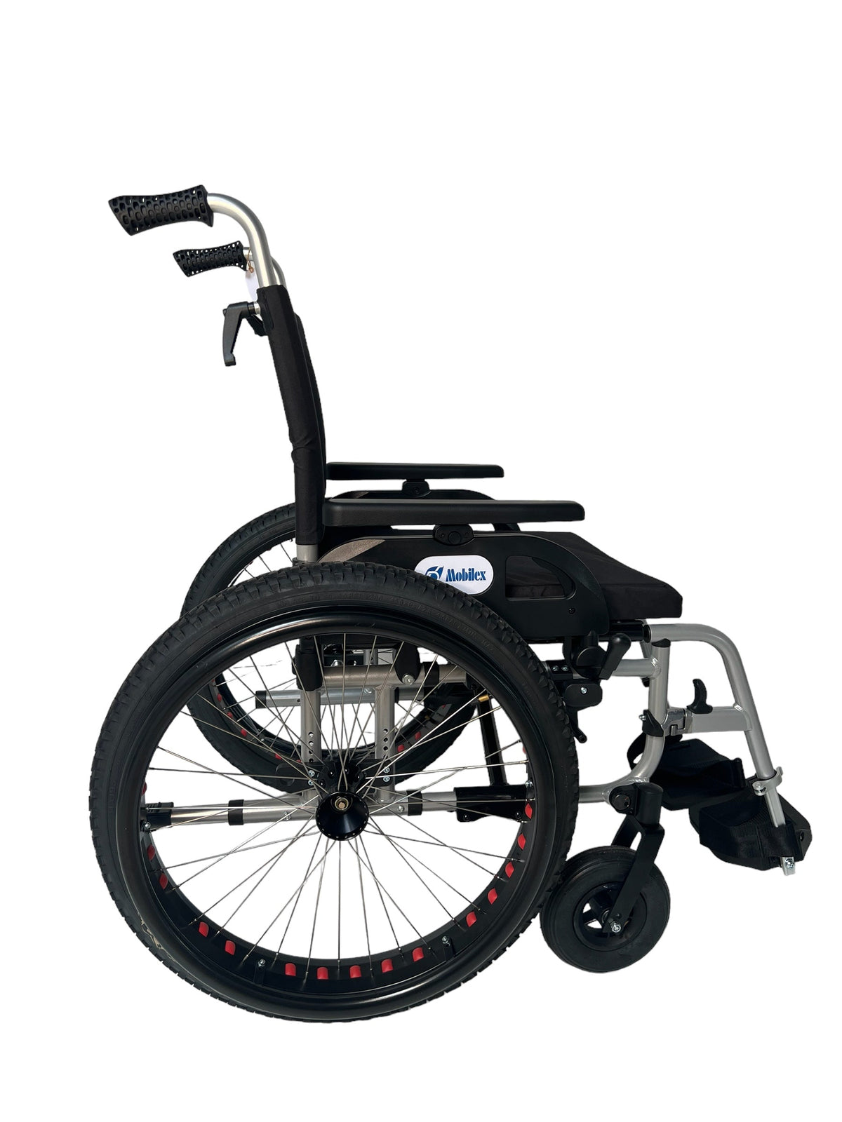 OFF-ROAD kørestol. Super lækker kørestol med terrængående dæk. 4 størrelser. - Seniorpleje - Kørestole - Mobilex - MBX-271340+D1391 - 40 cm - -