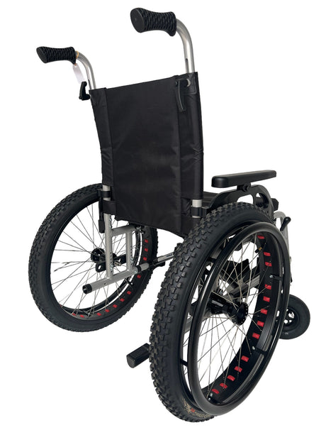 OFF-ROAD kørestol. Super lækker kørestol med terrængående dæk. 4 størrelser. - Seniorpleje - Kørestole - Mobilex - MBX-271340+D1391 - 40 cm - -