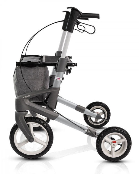 "Olympos OFFROAD" udendørsrollator - Terrængående, let, foldbar & stabil. 8,6 kg! - Seniorpleje - Udendørs rollatorer - Seniorpleje - TOPR-121200 - SØLV - MEDIUM (55 CM) - -