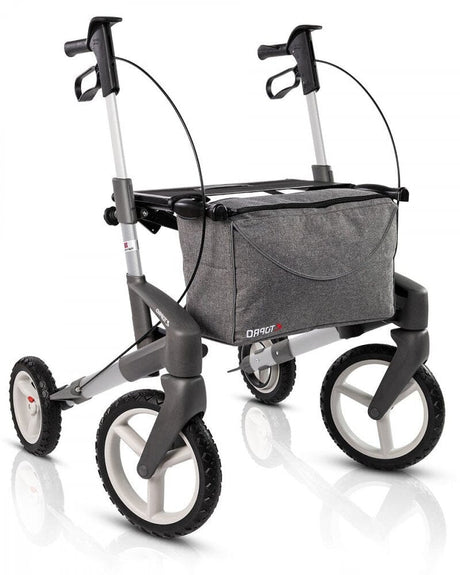 "Olympos OFFROAD" udendørsrollator - Terrængående, let, foldbar & stabil. 8,6 kg! - Seniorpleje - Udendørs rollatorer - Seniorpleje - TOPR-121201 - SØLV - LARGE (62 CM) - -