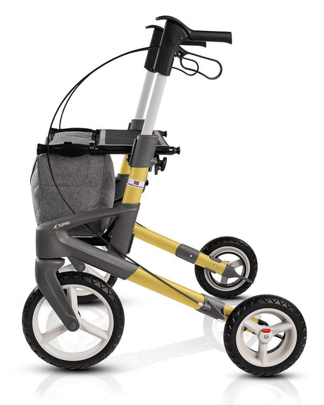 "Olympos OFFROAD" udendørsrollator - Terrængående, let, foldbar & stabil. 8,6 kg! - Seniorpleje - Udendørs rollatorer - Seniorpleje - TOPR-121230 - GUL - MEDIUM (55 CM) - -