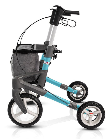 "Olympos OFFROAD" udendørsrollator - Terrængående, let, foldbar & stabil. 8,6 kg! - Seniorpleje - Udendørs rollatorer - Seniorpleje - TOPR-121250 - TYRKIS - MEDIUM (55 CM) - -