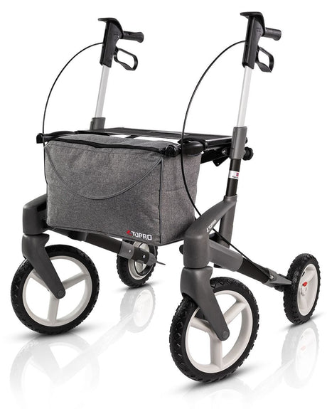"Olympos OFFROAD" udendørsrollator - Terrængående, let, foldbar & stabil. 8,6 kg! - Seniorpleje - Udendørs rollatorer - Seniorpleje - TOPR-121270 - SORT - MEDIUM (55 CM) - -