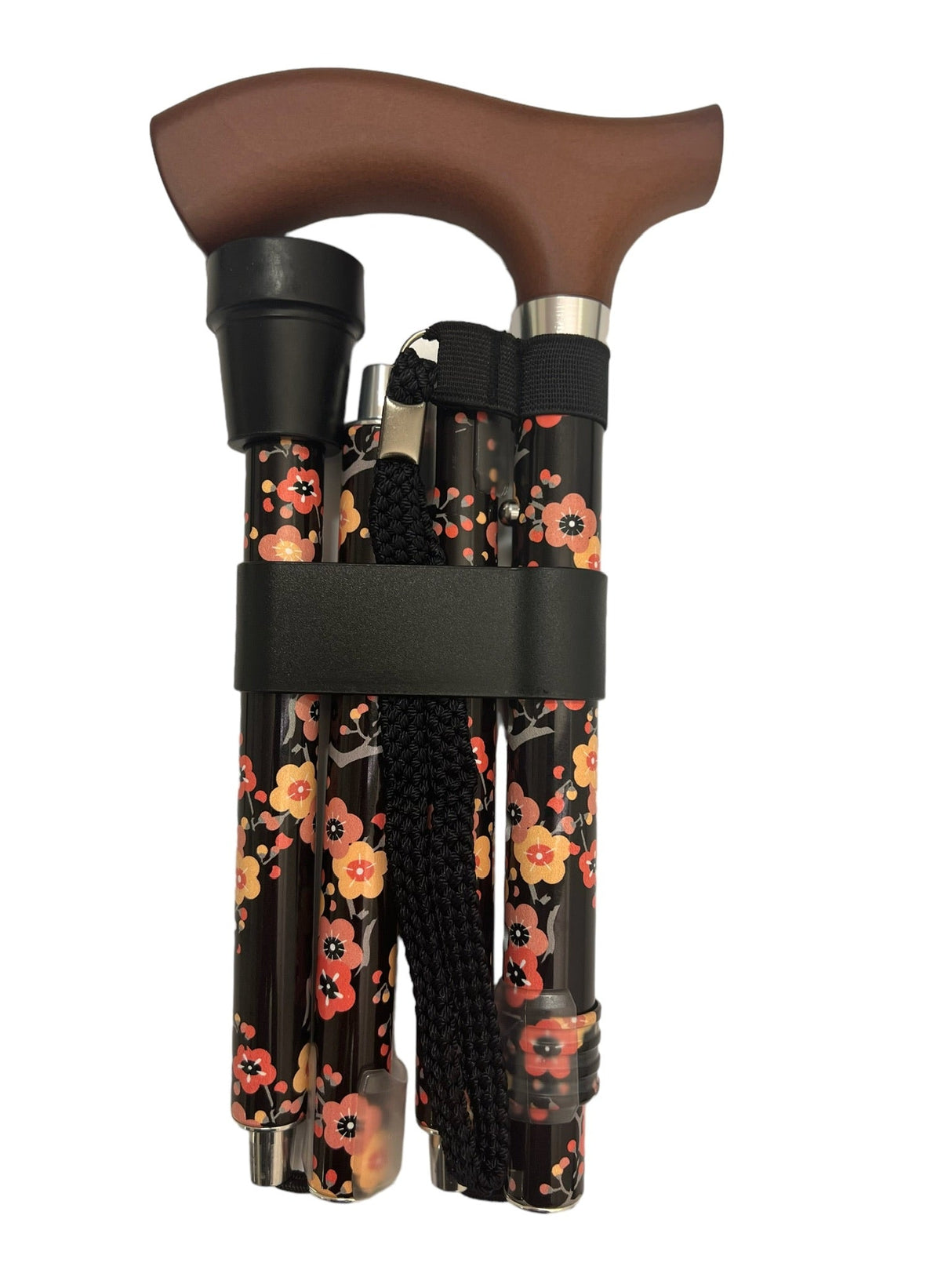 Optimer din mobilitet med vores klassiske og foldbare aluminiumsstok- blomsterdesigns! - Seniorpleje - Foldbar stok - Hjälpmedelsteknik - KEEP-605115 - Gule/pinke blomster - -
