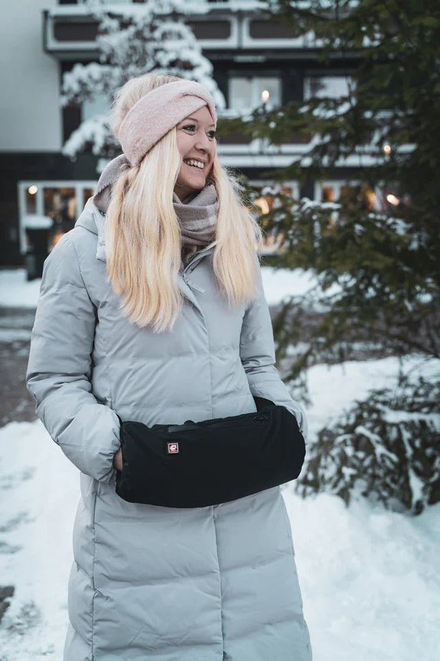 Opvarmelig Håndmuffe - Trådløs varme i 8 timer med powerbank - ideel til kørestolsbruger! - Seniorpleje - muffe - OUTCHAIR - OUT-4002b - - -