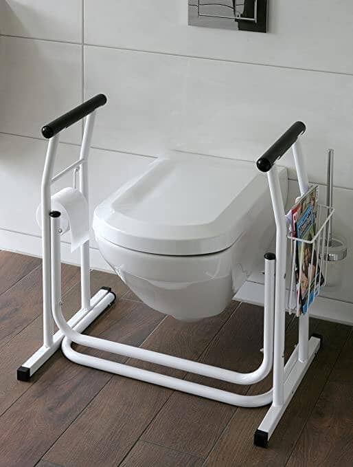 OUTLET - Toiletstativ - Flytbar støtte med håndgreb til væghængte & almindelige toiletter - Seniorpleje - Toiletforhøjere - Seniorpleje - SPLHERO-01 - - -