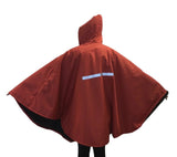 Poncho “SPORT- FLEECE” med indvendig blød fleece - til rollator, cykel & fodgænger - Seniorpleje - Poncho - Orgaterm - OGT-207854SP-1 - RØD/ model 1 - -