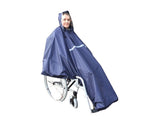 Poncho/regnslag til kørestolsbruger (standard) - fås i 4 farver - Seniorpleje - Beklædning - Orgaterm - OGT-207603 - SMALL/MEDIUM/SIZE 3 -Navy/mørkeblå -