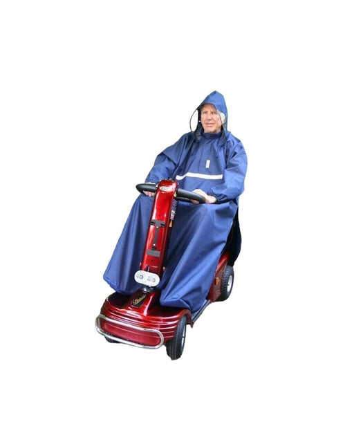 Premium vandtæt onesize poncho til scooter og elkørestole - Beskyt dig mod regn & blæst. - Seniorpleje - Beklædning - Orgaterm - OGT-208714 - Sort - -