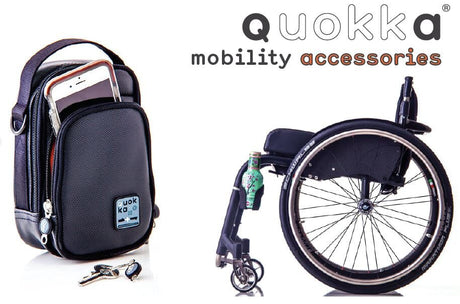 “QUOKKA”- "MINI". Lille smart taske med 2 rum. Vandtættet lynlåse. Kørestol & rollator - Seniorpleje - Kørestolstaske - Seniorpleje - QUOK-KL-ZW - - -
