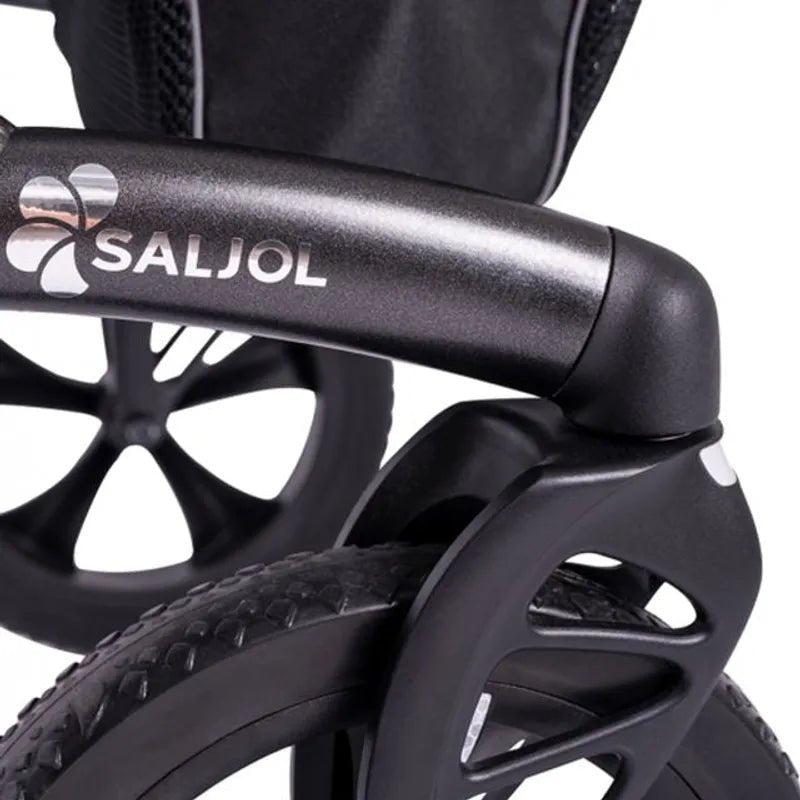 Saljol Aluminium-rollator - Letvægtsrollator i høj kvalitet med fantastiske detaljer (6,4 kg) - Seniorpleje - Udendørs rollator - Hjälpmedelsteknik - SAJ-602149 - - -